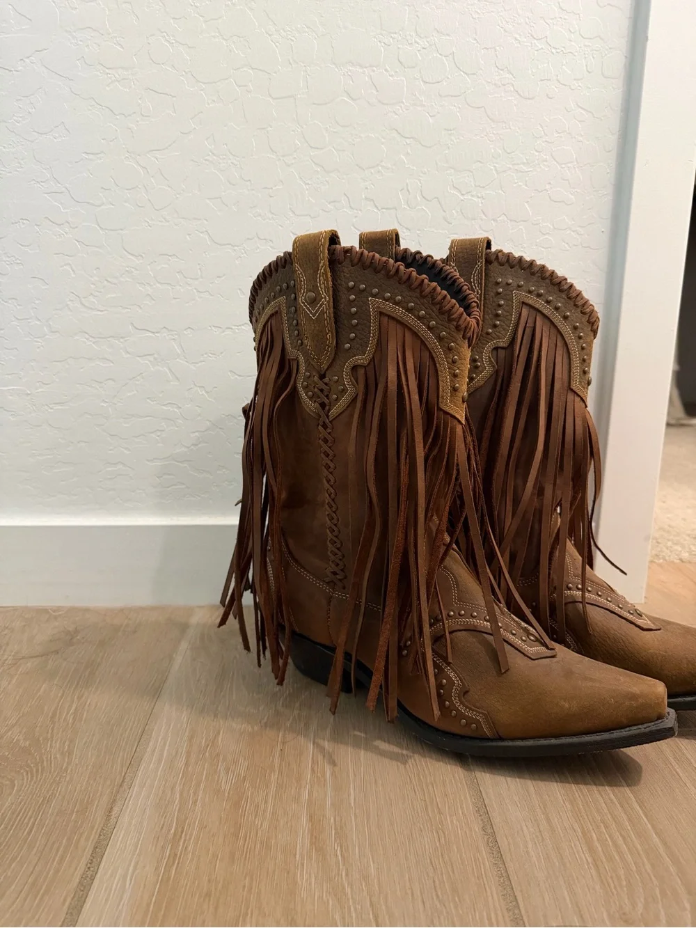 Rockin’ Country Women's Brown Fringe Western Boots